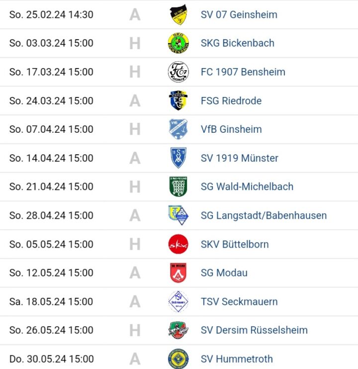 Spielplan 1a 2024