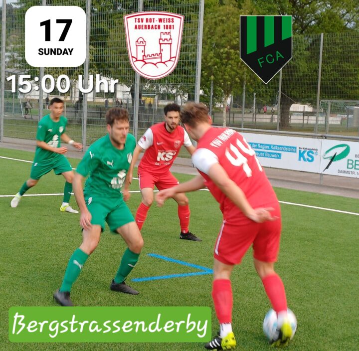 Bergstraßenderby in der Gruppenliga -FCA in Auerbach gefordert